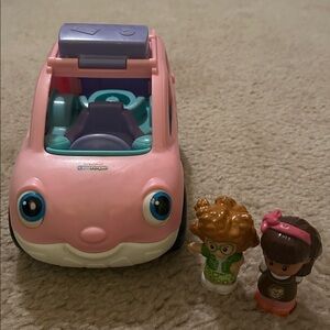 Pink Little People Family Car